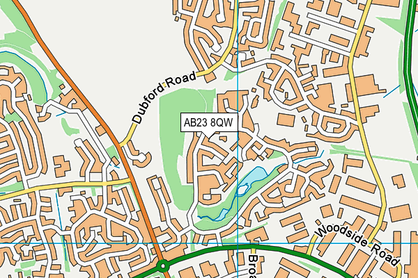 AB23 8QW map - OS VectorMap District (Ordnance Survey)