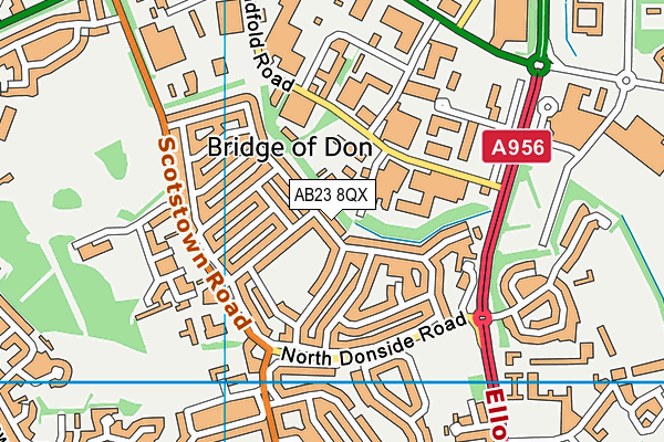 AB23 8QX map - OS VectorMap District (Ordnance Survey)