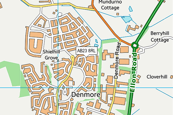 AB23 8RL map - OS VectorMap District (Ordnance Survey)