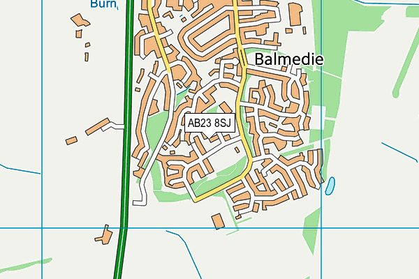 AB23 8SJ map - OS VectorMap District (Ordnance Survey)