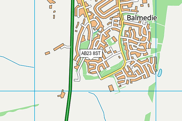 AB23 8ST map - OS VectorMap District (Ordnance Survey)