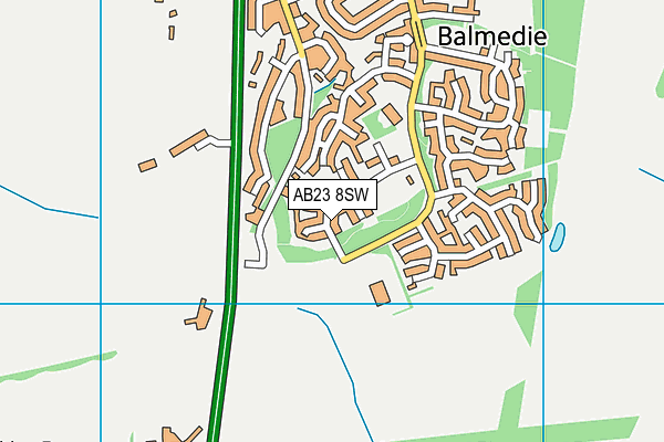 AB23 8SW map - OS VectorMap District (Ordnance Survey)