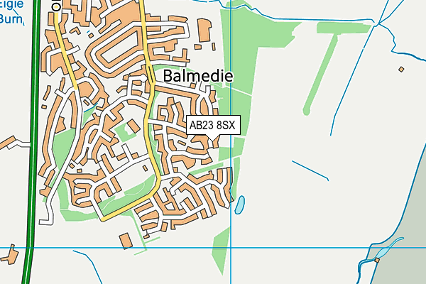 AB23 8SX map - OS VectorMap District (Ordnance Survey)