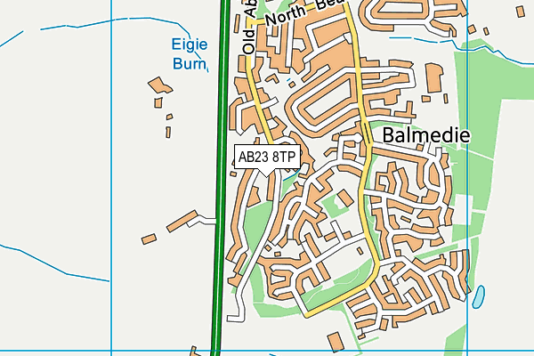 AB23 8TP map - OS VectorMap District (Ordnance Survey)