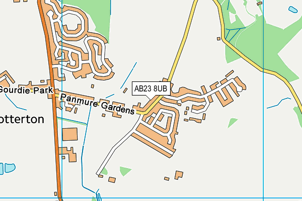 AB23 8UB map - OS VectorMap District (Ordnance Survey)