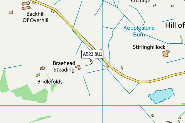 AB23 8UJ map - OS VectorMap District (Ordnance Survey)