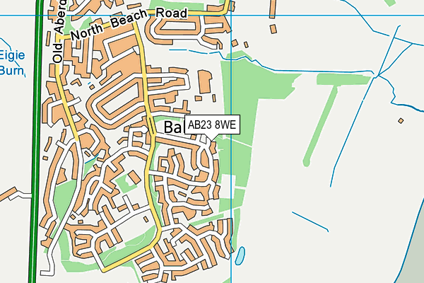 AB23 8WE map - OS VectorMap District (Ordnance Survey)