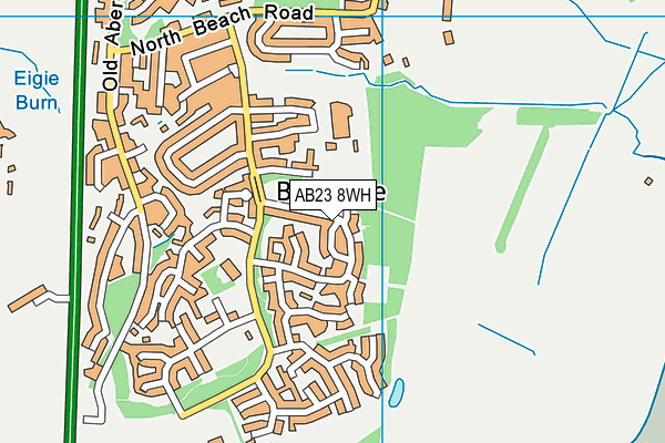 AB23 8WH map - OS VectorMap District (Ordnance Survey)