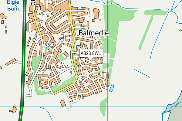 AB23 8WL map - OS VectorMap District (Ordnance Survey)