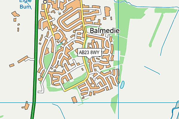 AB23 8WY map - OS VectorMap District (Ordnance Survey)