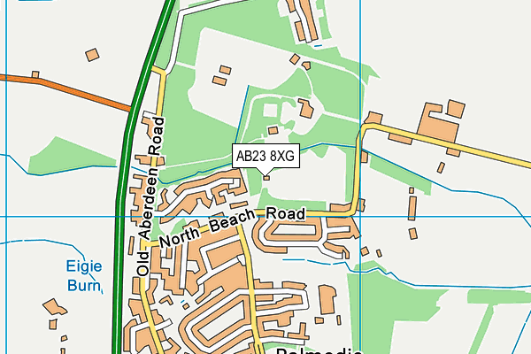 AB23 8XG map - OS VectorMap District (Ordnance Survey)