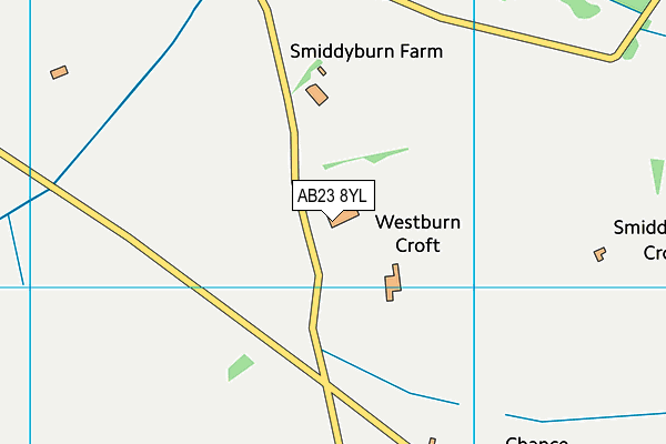 AB23 8YL map - OS VectorMap District (Ordnance Survey)