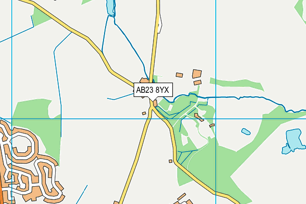 AB23 8YX map - OS VectorMap District (Ordnance Survey)