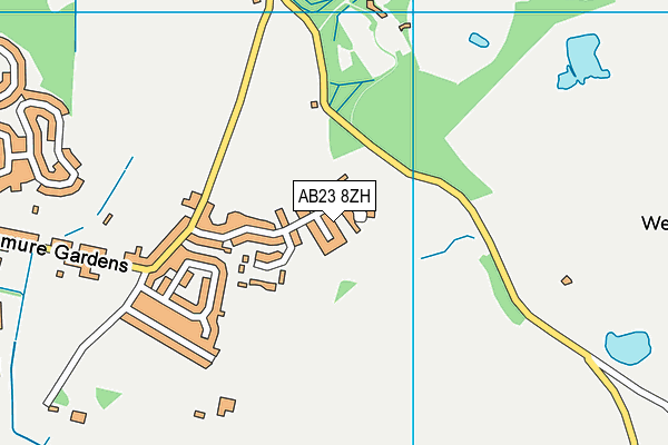 AB23 8ZH map - OS VectorMap District (Ordnance Survey)