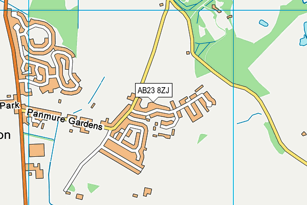 AB23 8ZJ map - OS VectorMap District (Ordnance Survey)