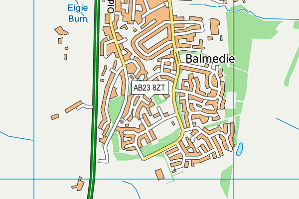 AB23 8ZT map - OS VectorMap District (Ordnance Survey)