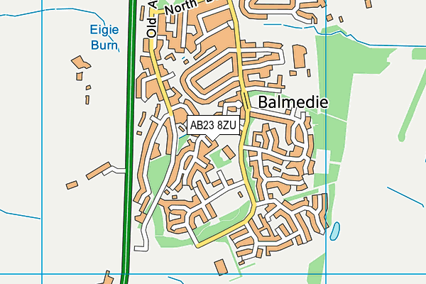 AB23 8ZU map - OS VectorMap District (Ordnance Survey)
