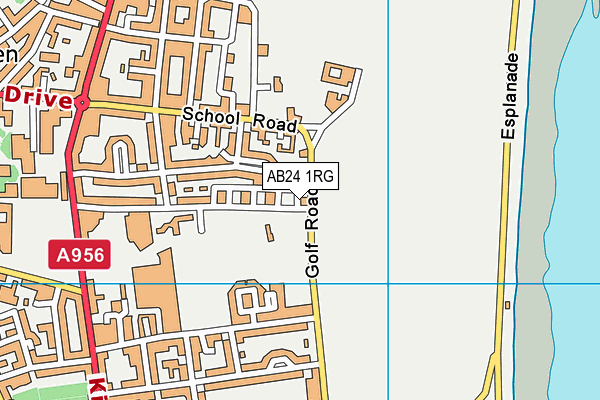 AB24 1RG map - OS VectorMap District (Ordnance Survey)