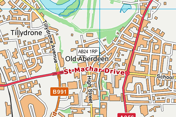 AB24 1RP map - OS VectorMap District (Ordnance Survey)