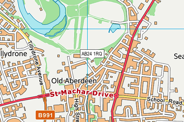 AB24 1RQ map - OS VectorMap District (Ordnance Survey)