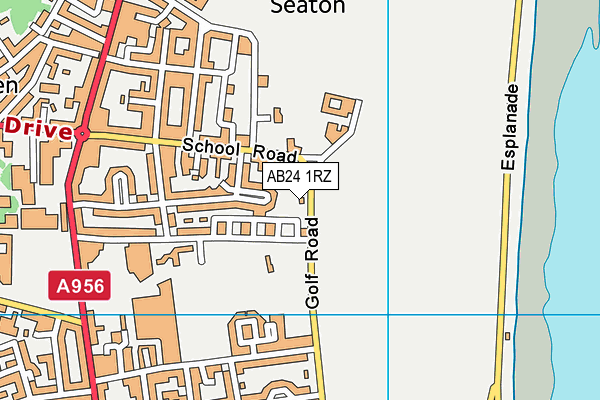 AB24 1RZ map - OS VectorMap District (Ordnance Survey)