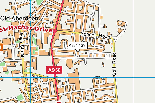AB24 1SY map - OS VectorMap District (Ordnance Survey)