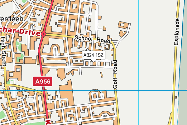 AB24 1SZ map - OS VectorMap District (Ordnance Survey)