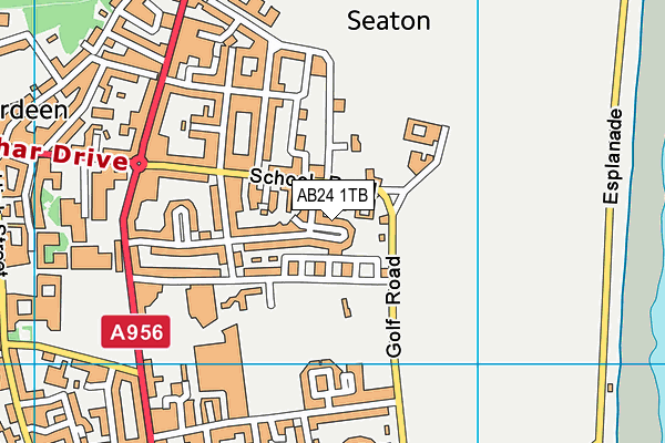 AB24 1TB map - OS VectorMap District (Ordnance Survey)