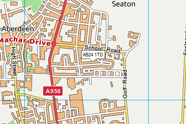 AB24 1TD map - OS VectorMap District (Ordnance Survey)