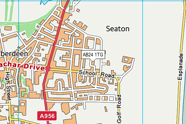 AB24 1TG map - OS VectorMap District (Ordnance Survey)