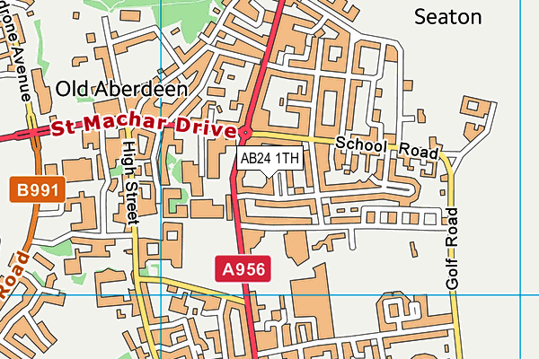 AB24 1TH map - OS VectorMap District (Ordnance Survey)