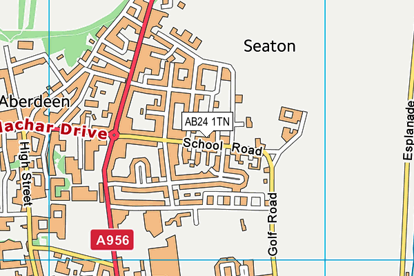 AB24 1TN map - OS VectorMap District (Ordnance Survey)