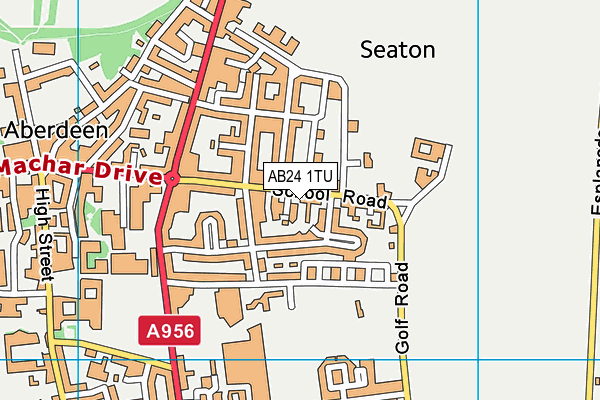 AB24 1TU map - OS VectorMap District (Ordnance Survey)