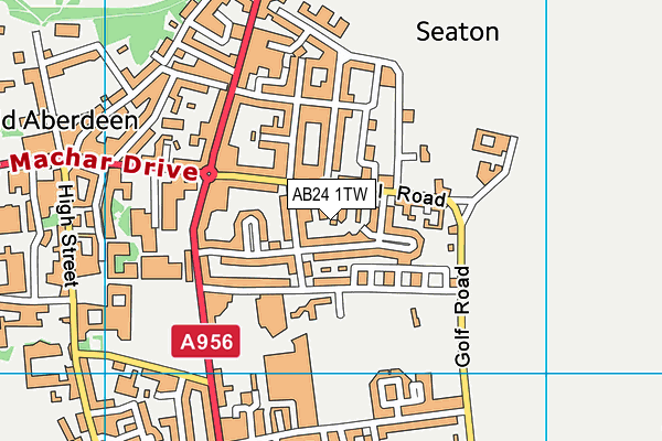 AB24 1TW map - OS VectorMap District (Ordnance Survey)