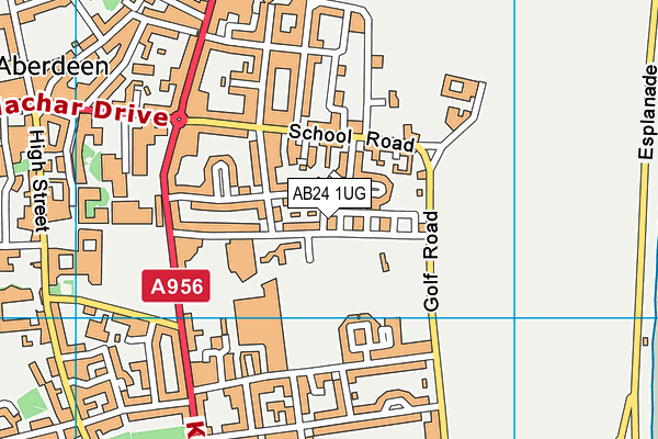 AB24 1UG map - OS VectorMap District (Ordnance Survey)