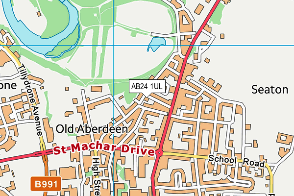 AB24 1UL map - OS VectorMap District (Ordnance Survey)
