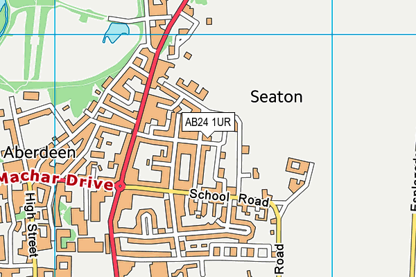 AB24 1UR map - OS VectorMap District (Ordnance Survey)