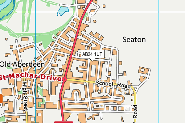 AB24 1UT map - OS VectorMap District (Ordnance Survey)