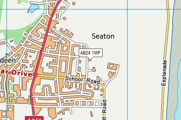 AB24 1WF map - OS VectorMap District (Ordnance Survey)
