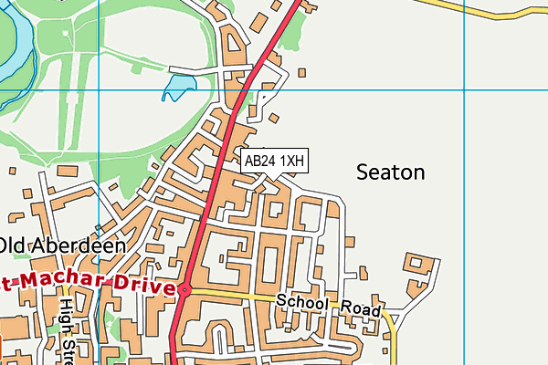 AB24 1XH map - OS VectorMap District (Ordnance Survey)
