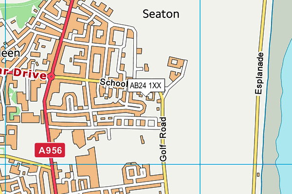 AB24 1XX map - OS VectorMap District (Ordnance Survey)