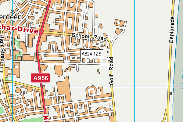 AB24 1ZS map - OS VectorMap District (Ordnance Survey)
