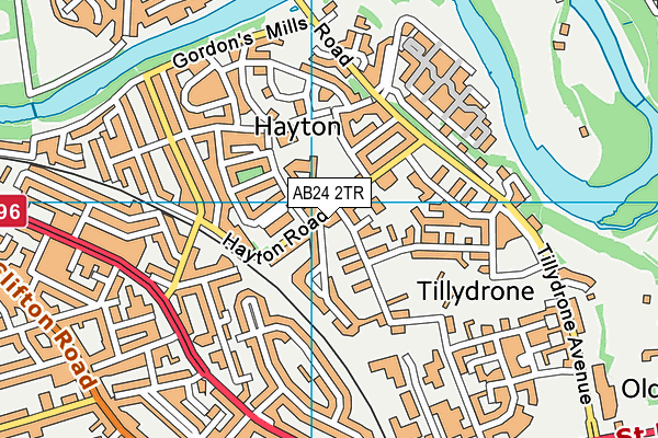 AB24 2TR map - OS VectorMap District (Ordnance Survey)