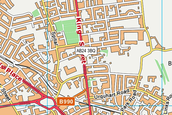 AB24 3BQ map - OS VectorMap District (Ordnance Survey)