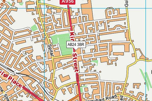 AB24 3BR map - OS VectorMap District (Ordnance Survey)