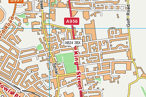 AB24 3BX map - OS VectorMap District (Ordnance Survey)