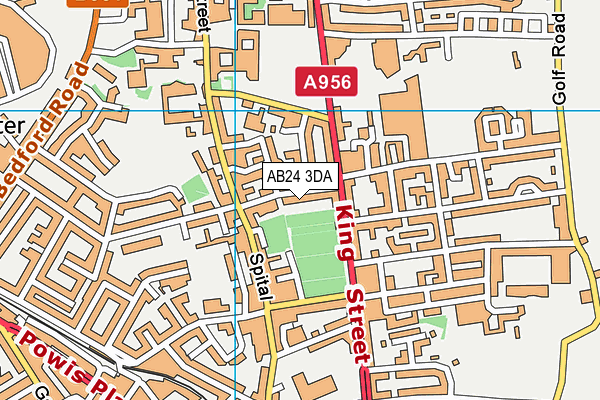 AB24 3DA map - OS VectorMap District (Ordnance Survey)