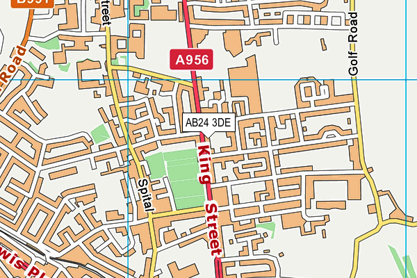 AB24 3DE map - OS VectorMap District (Ordnance Survey)