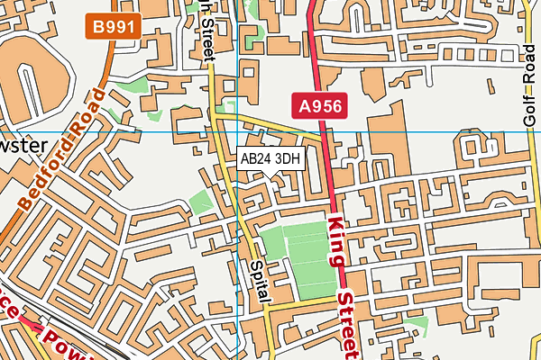 AB24 3DH map - OS VectorMap District (Ordnance Survey)