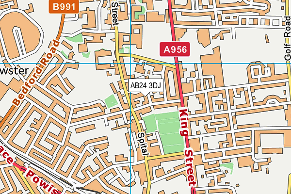 AB24 3DJ map - OS VectorMap District (Ordnance Survey)